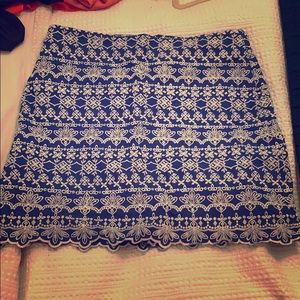 Blue and white skirt